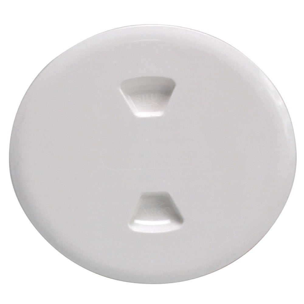Beckson 5" Twist - Out Deck Plate - White - Get Tight Gear
