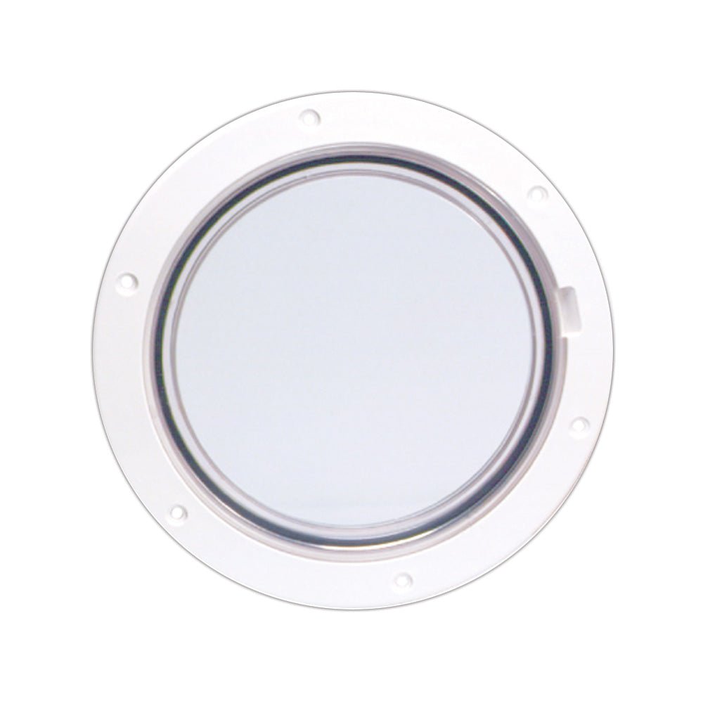 Beckson 6" Clear Center Pry - Out Deck Plate - White - Get Tight Gear