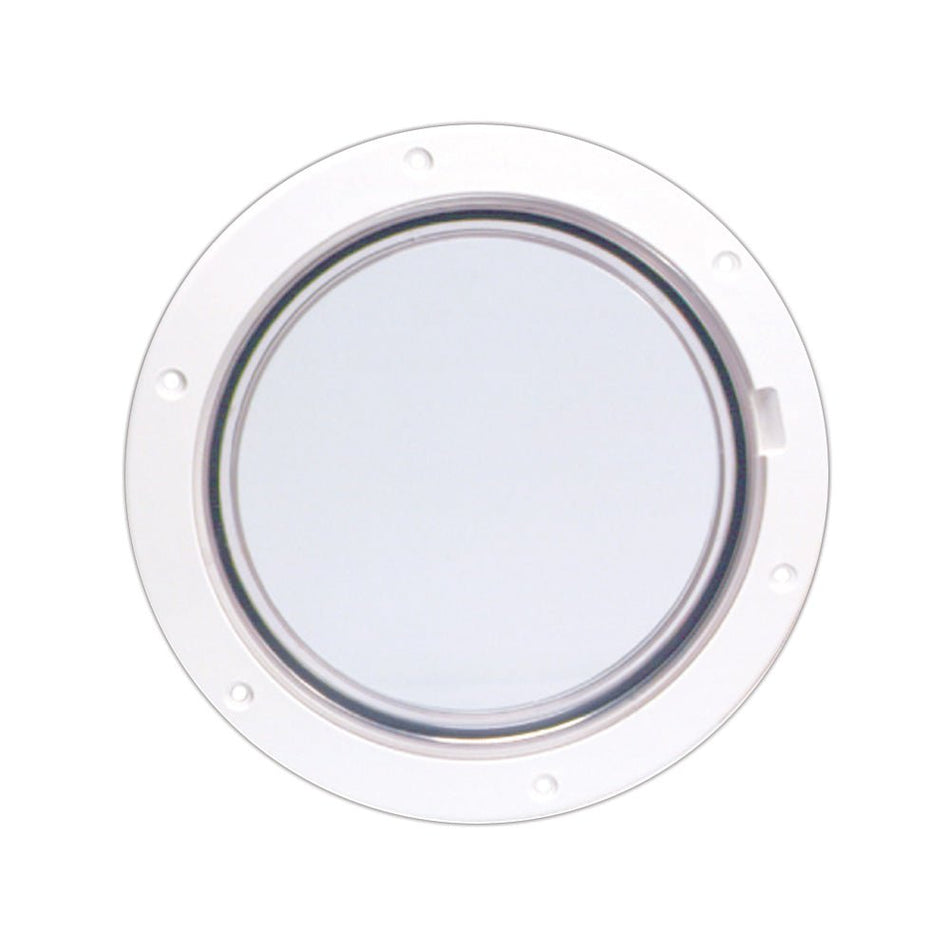 Beckson 6" Clear Center Pry - Out Deck Plate - White - Get Tight Gear