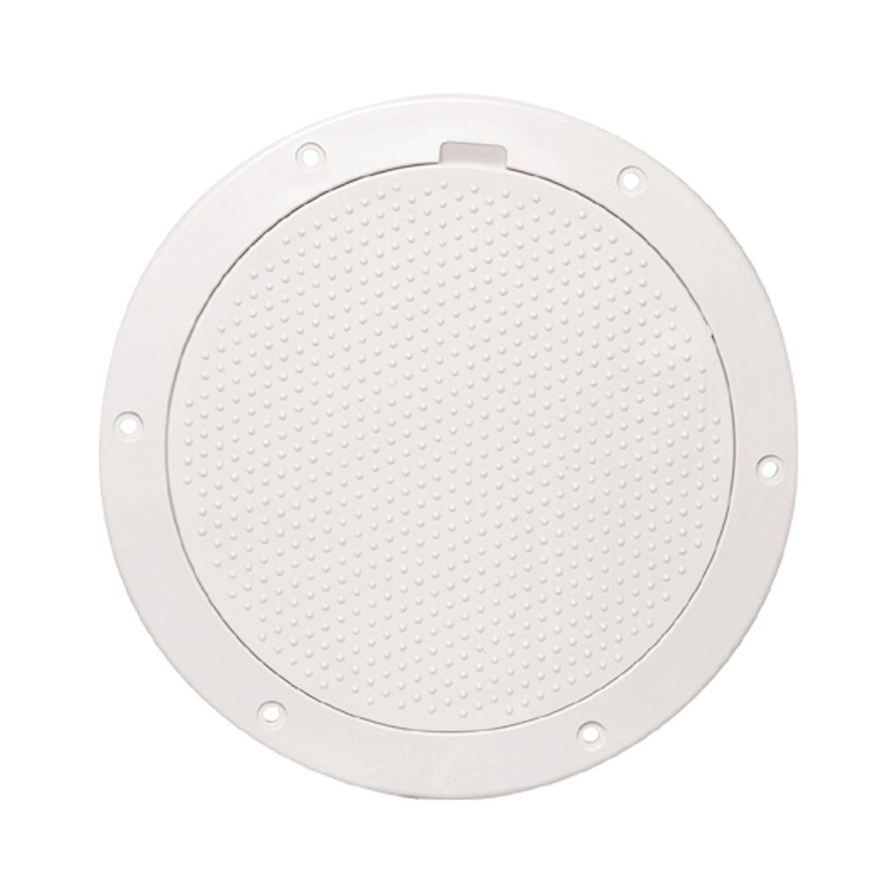 Beckson 6" Non - Skid Pry - Out Deck Plate - White - Get Tight Gear