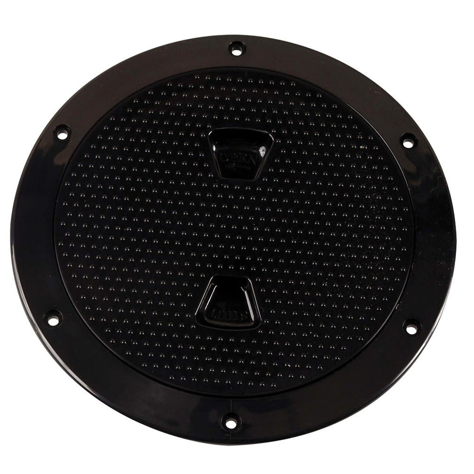 Beckson 6" Non - Skid Screw - Out Deck Plate - Black - Get Tight Gear
