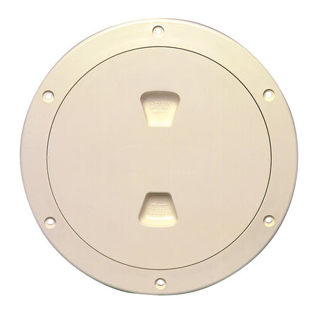 Beckson 6" Smooth Center Screw - Out Deck Plate - Beige - Get Tight Gear