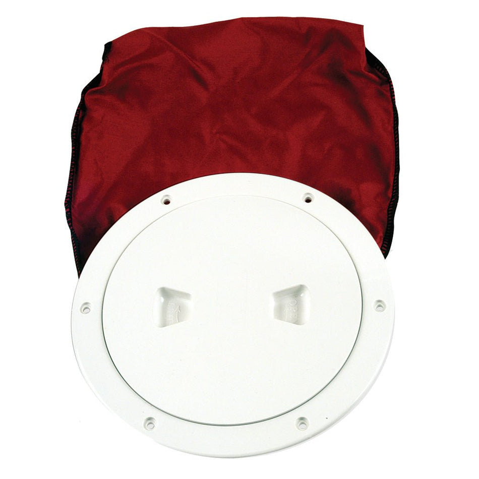 Beckson 6" Stow - Away Deck Plate - White w/12" Bag - Get Tight Gear