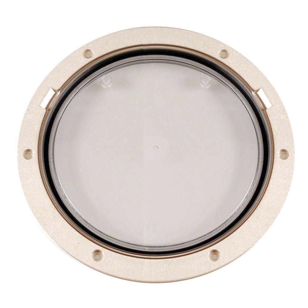 Beckson 8" Clear Center Pry - Out Deck Plate - Beige - Get Tight Gear
