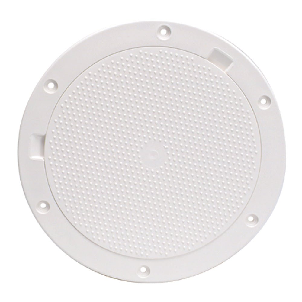 Beckson 8" Non - Skid Pry - Out Deck Plate - White - Get Tight Gear