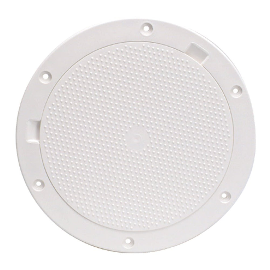 Beckson 8" Non - Skid Pry - Out Deck Plate - White - Get Tight Gear
