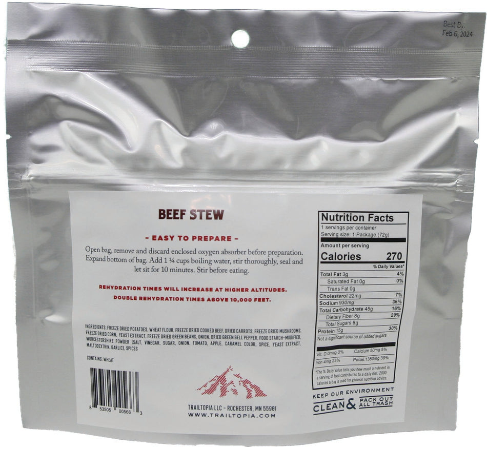 Beef Stew Single Srv - Get Tight Gear