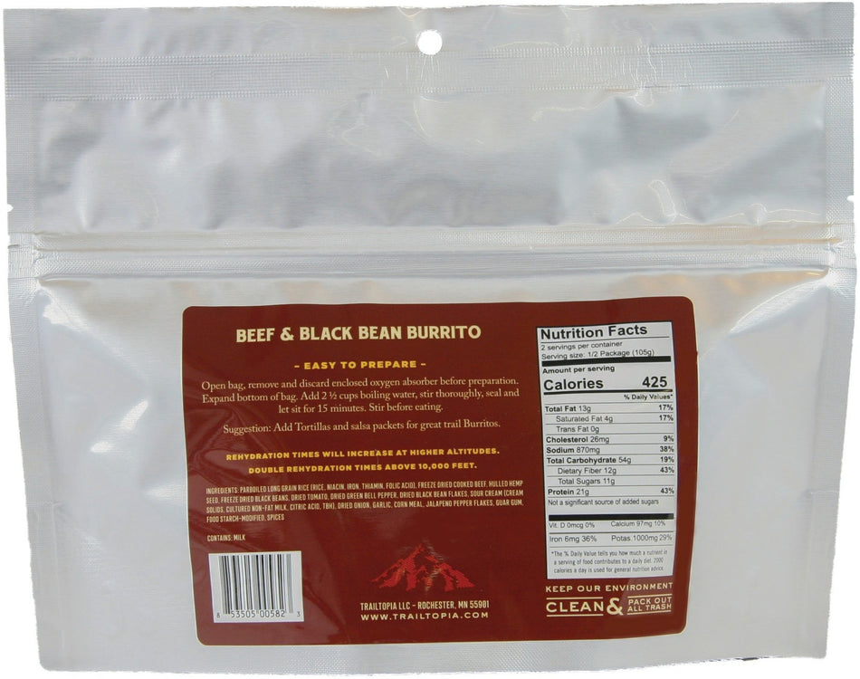 Beef/Black Bean Burrito Gf - Get Tight Gear