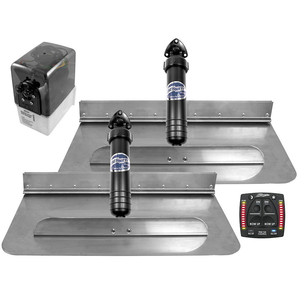 Bennett Marine 24x12 Hydraulic Trim Tab System w/One Box Indication - Get Tight Gear