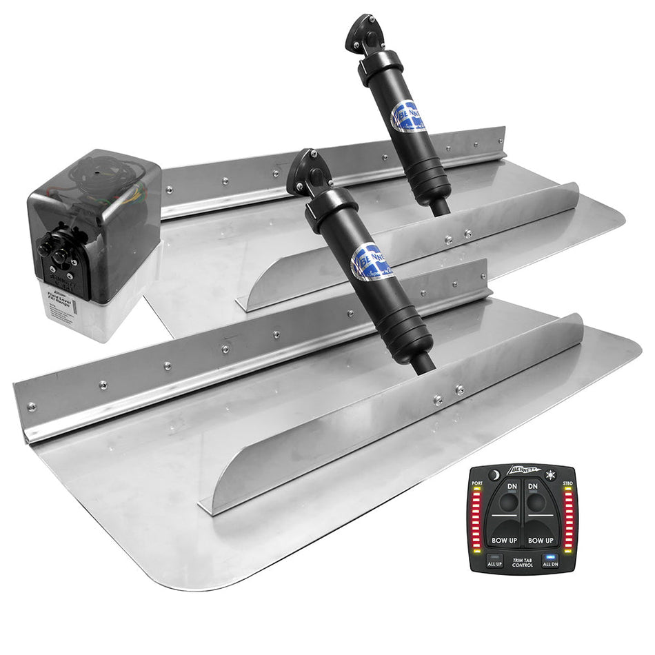 Bennett Marine 30x12 Hydraulic Trim Tab System w/One Box Indication - Get Tight Gear