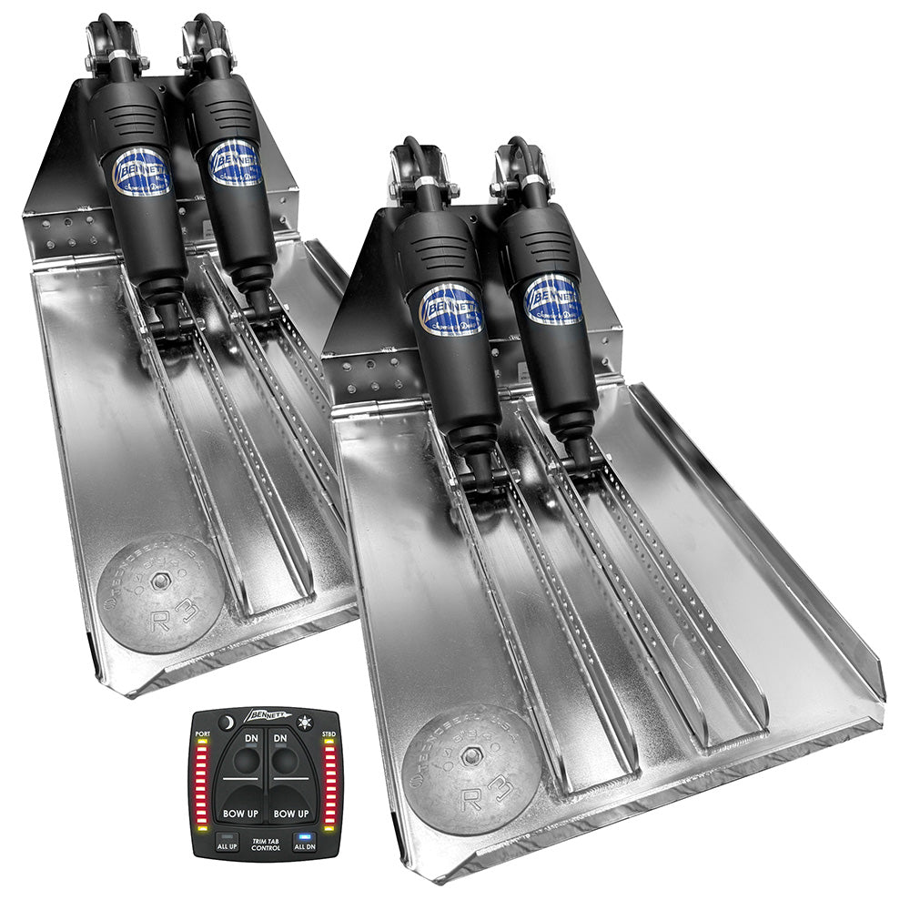 Bennett Marine BOLT 14x23 Dual Electric Trim Tab System w/One Box Indication Unit - Get Tight Gear