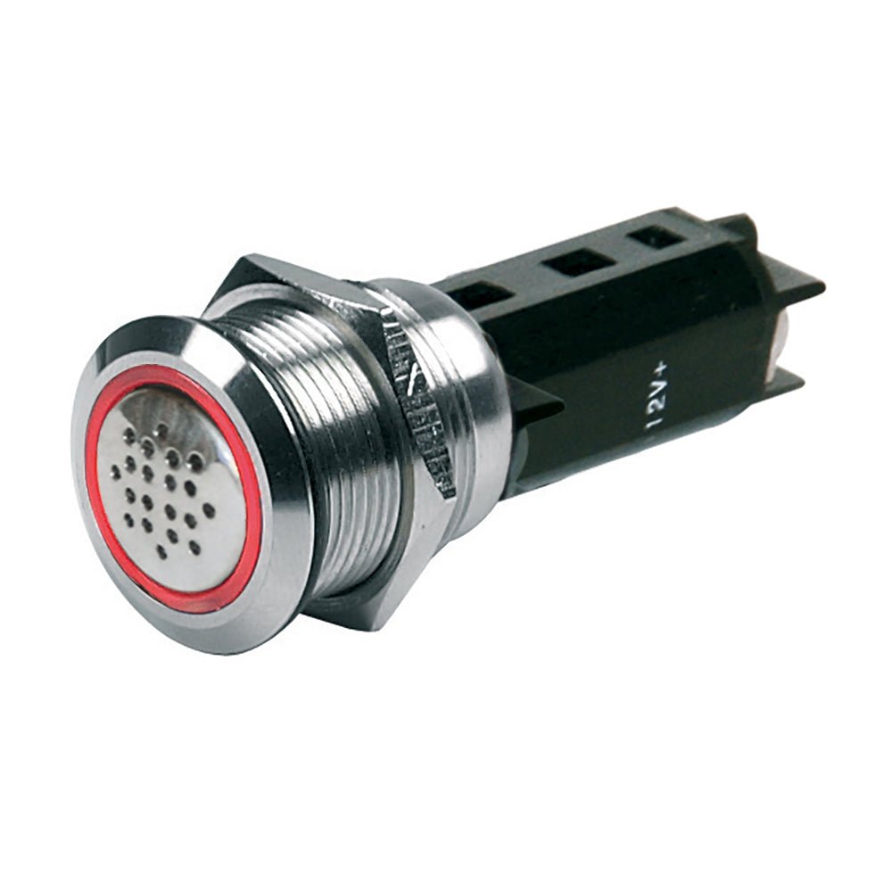 BEP 12V Buzzer w/Red LED Warning Light - Stainless Steel - Get Tight Gear