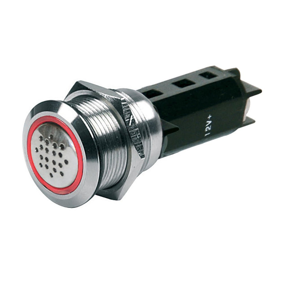 BEP 12V Buzzer w/Red LED Warning Light - Stainless Steel - Get Tight Gear