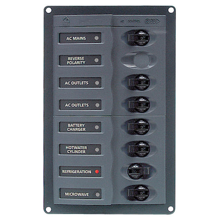 BEP AC Circuit Breaker Panel w/o Meters, 6 Way w/Double Pole Mains - Get Tight Gear