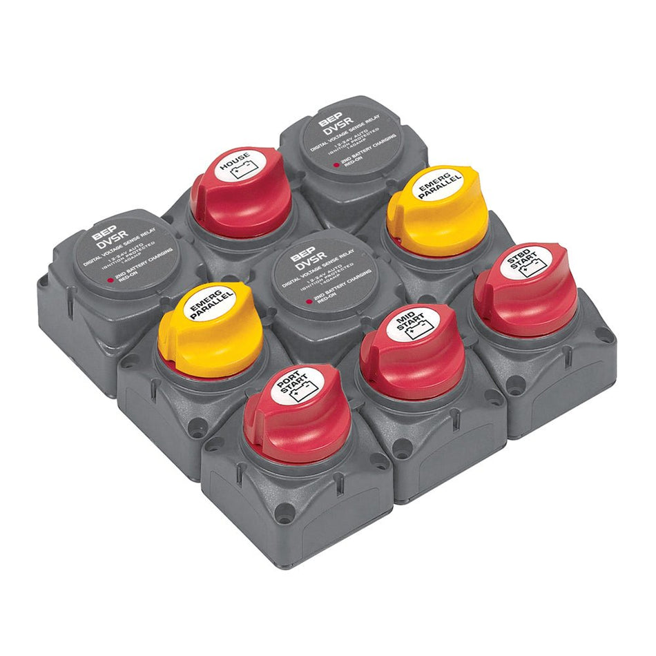 BEP Battery Distribution Cluster f/Triple Outboard Engine w/Four Battery Banks - Get Tight Gear