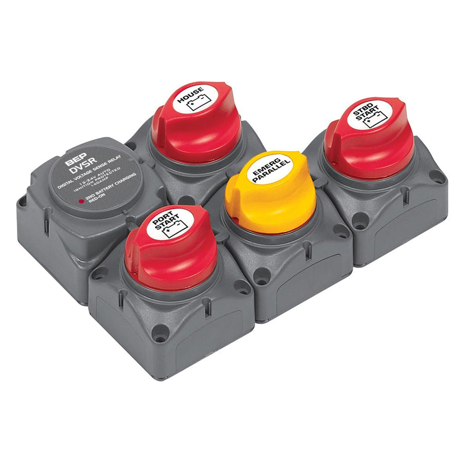 BEP Battery Distribution Cluster f/Twin Inboard Engines w/Three Battery Banks - Get Tight Gear