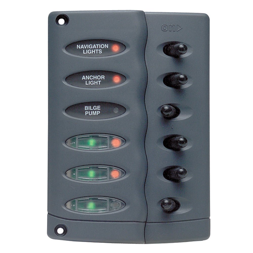 BEP Contour Switch Panel - Waterproof 6 Way w/Fuse Holder - Get Tight Gear