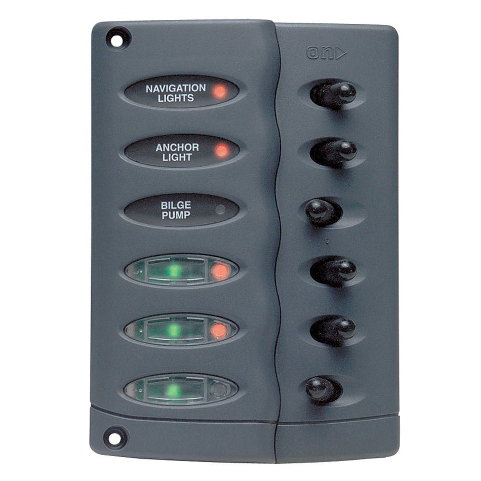 BEP Contour Switch Panel - Waterproof 6 Way w/PTC Fusing - Get Tight Gear