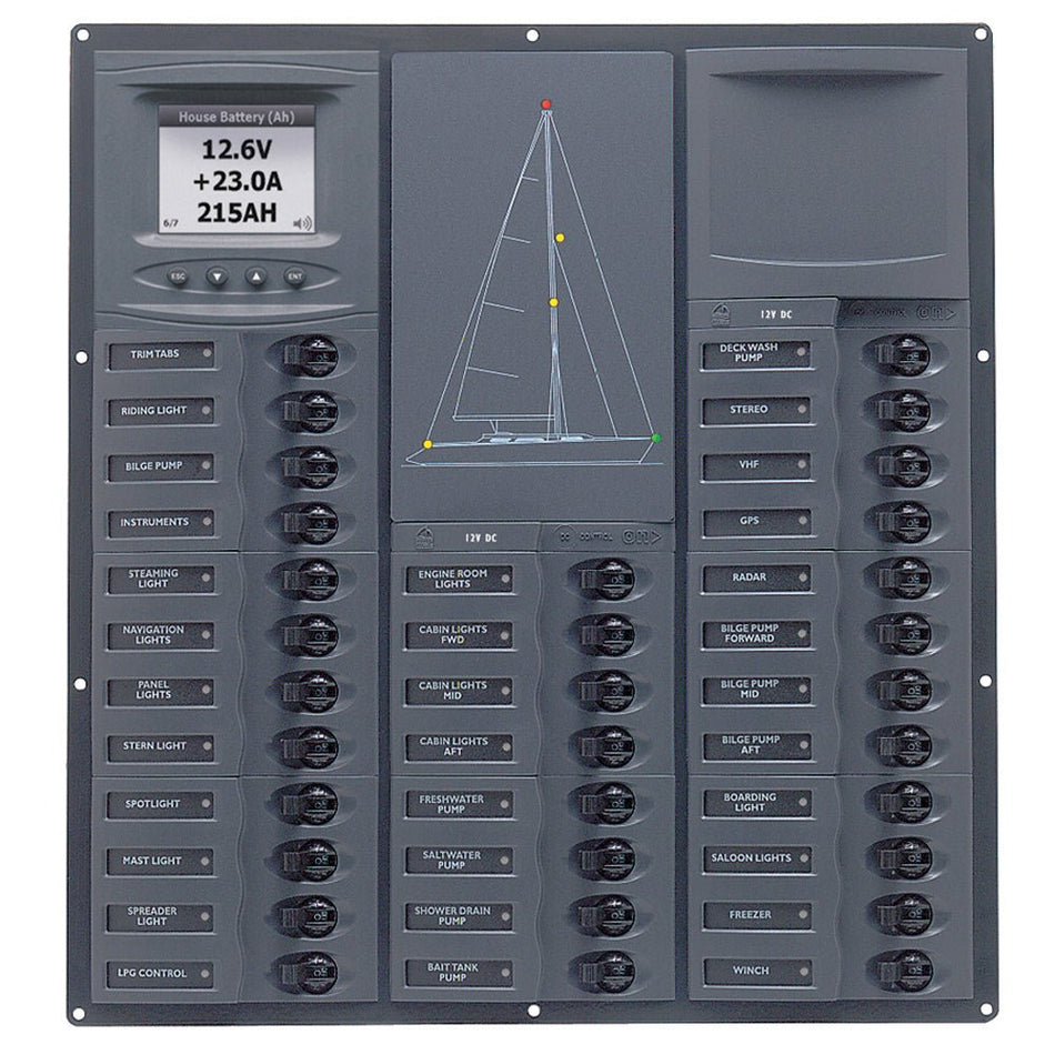BEP Cruiser Series DC Circuit Breaker Panel w/Digital Meters 32SP DC12V - Get Tight Gear