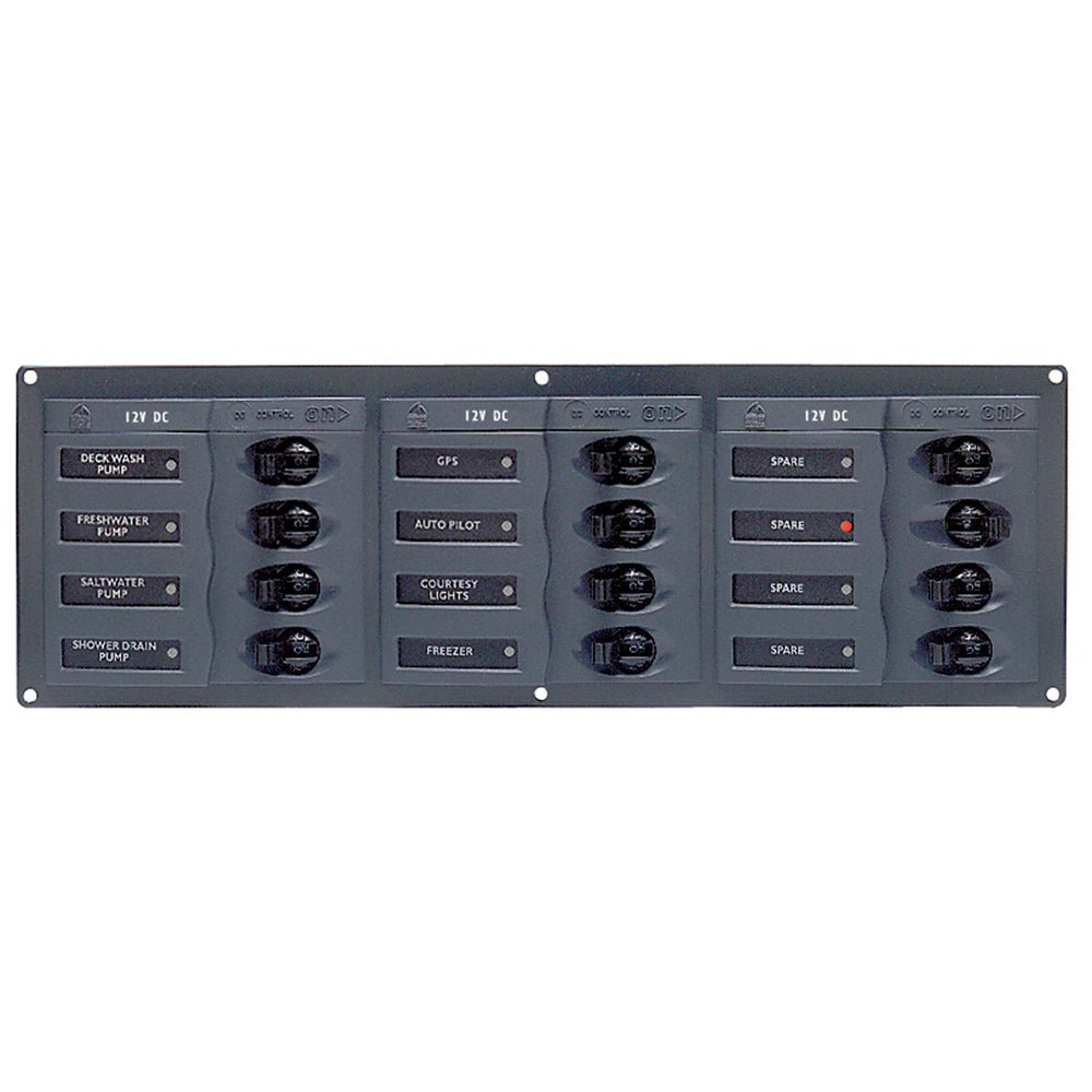 BEP DC Panel - 12 - Way - No Meter - Horizontal - Get Tight Gear