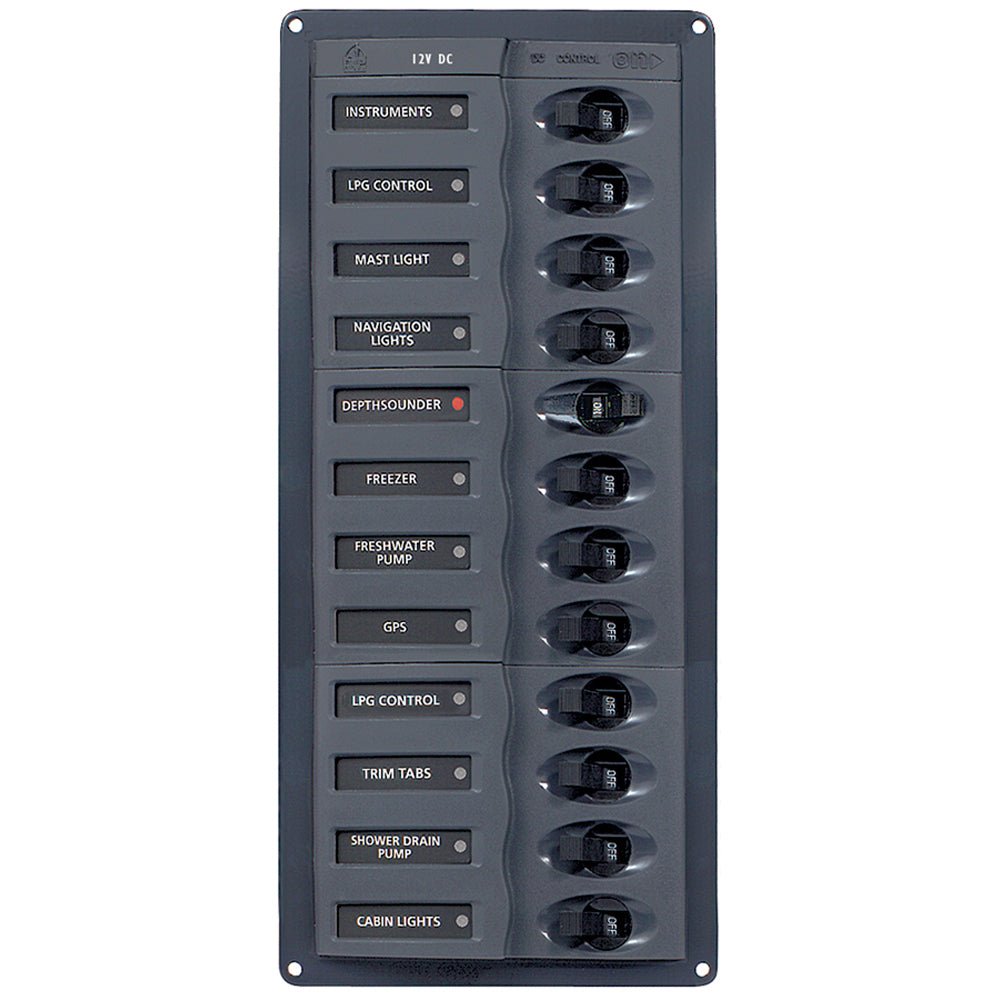 BEP DC Panel - 12 - Way - No Meter - Vertical - Get Tight Gear