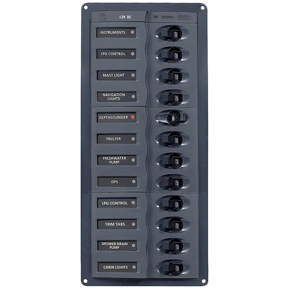 BEP DC Panel - 12 - Way - No Meter - Vertical - Get Tight Gear