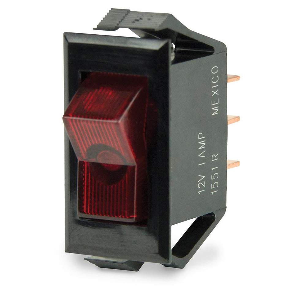 BEP Illuminated SPST Rocker Switch - Red LED - 12V - OFF/ON - Get Tight Gear