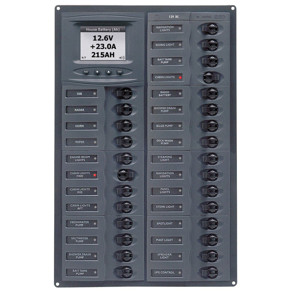 BEP Millennium Series DC Circuit Breaker Panel w/Digital Meters, 28SP DC12V - Get Tight Gear