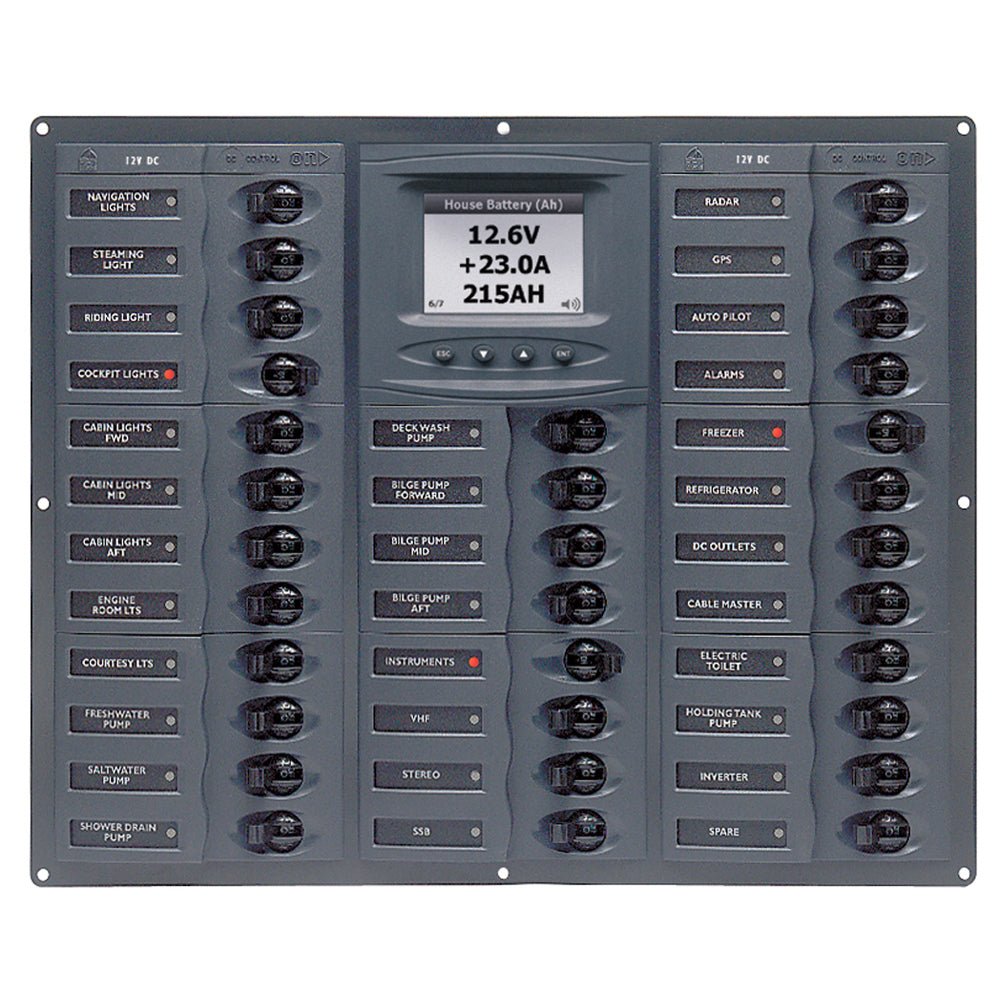 BEP Millennium Series DC Circuit Breaker Panel w/Digital Meters, 32SP DC12V - Get Tight Gear
