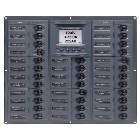 BEP Millennium Series DC Circuit Breaker Panel w/Digital Meters, 32SP DC12V - Get Tight Gear