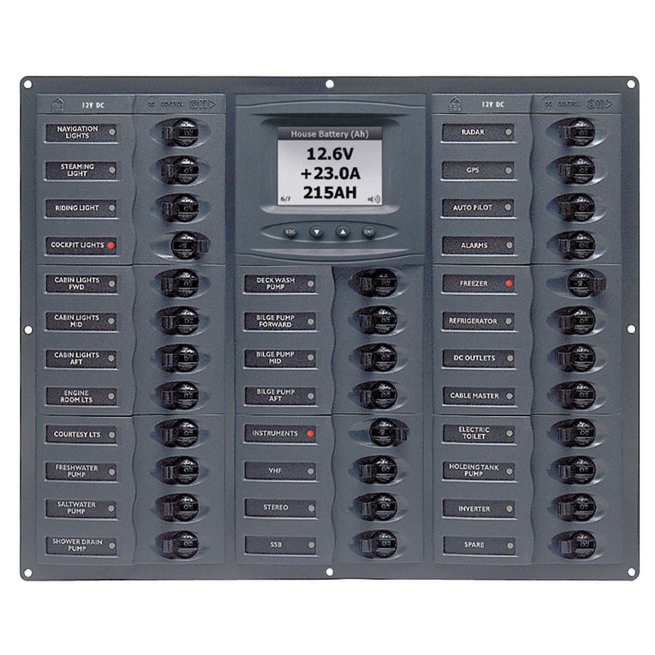 BEP Millennium Series DC Circuit Breaker Panel w/Digital Meters, 32SP DC12V - Get Tight Gear
