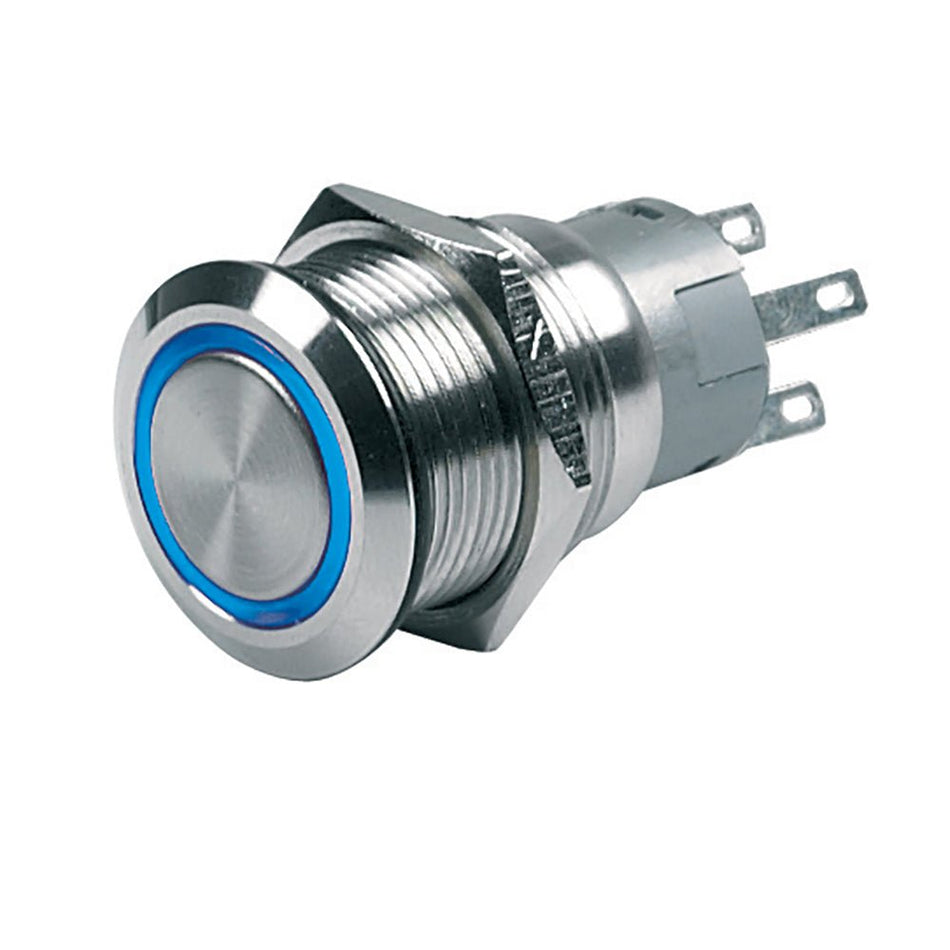 BEP Push - Button Switch 12V Latching On/Off - Blue LED - Get Tight Gear