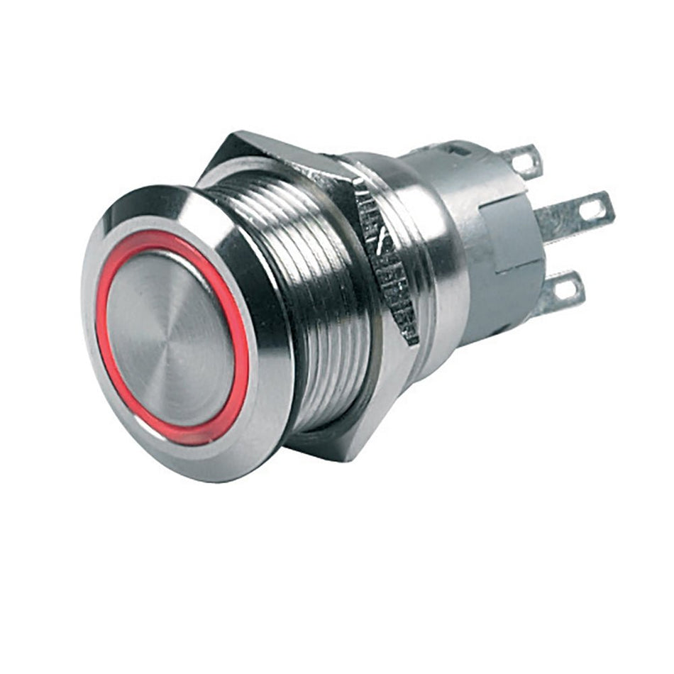 BEP Push - Button Switch 12V Momentary On/Off - Red LED - Get Tight Gear