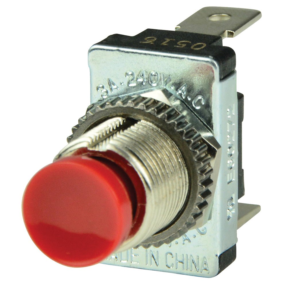 BEP Red SPST Momentary Contact Switch - OFF/(ON) - Get Tight Gear