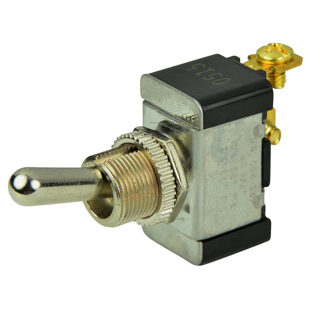 BEP SPST Chrome Plated Toggle Switch - OFF/(ON) - Get Tight Gear