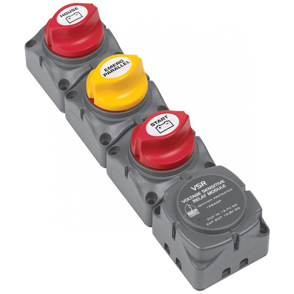 BEP Vertical Battery Switch Cluster w/DVSR - 1 Engine/2 Batteries - Get Tight Gear