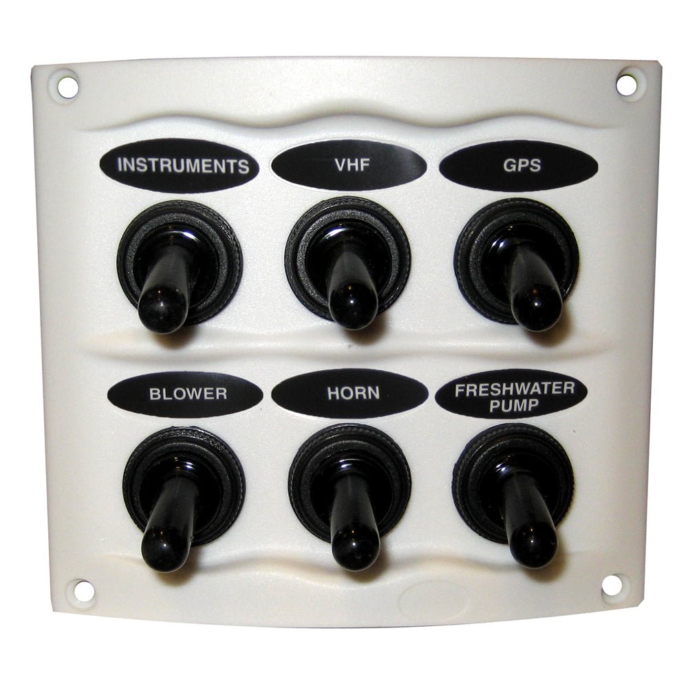 BEP Waterproof Panel - 6 Switches - White - Get Tight Gear
