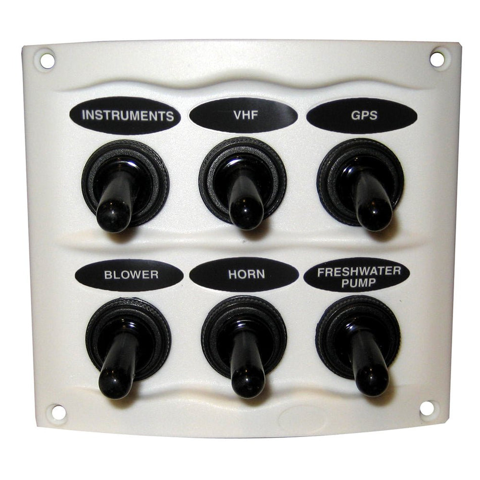 BEP Waterproof Panel - 6 Switches - White - Get Tight Gear