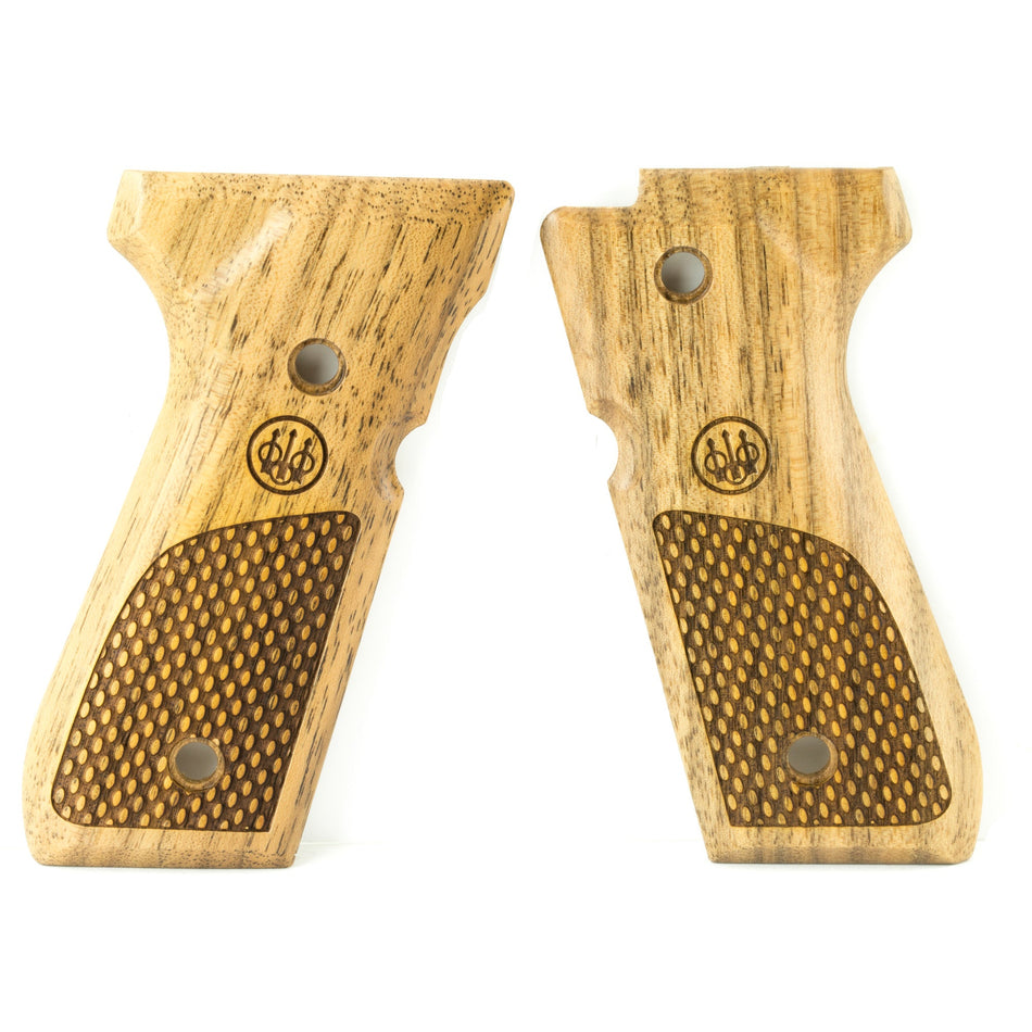 BERETTA GRIPS 92 96 WOOD OVAL CHKRNG - Get Tight Gear