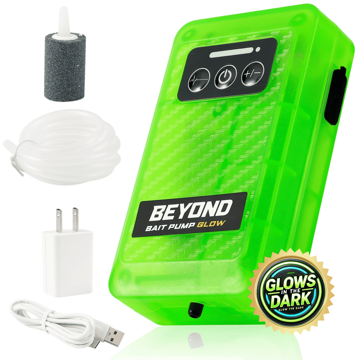 Beyond Bait Pump Rechargeable Aerator - Glow in The Dark Bubbler - Get Tight Gear