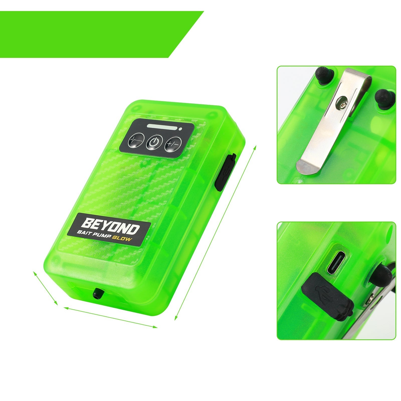 Beyond Bait Pump Rechargeable Aerator - Glow in The Dark Bubbler - Get Tight Gear