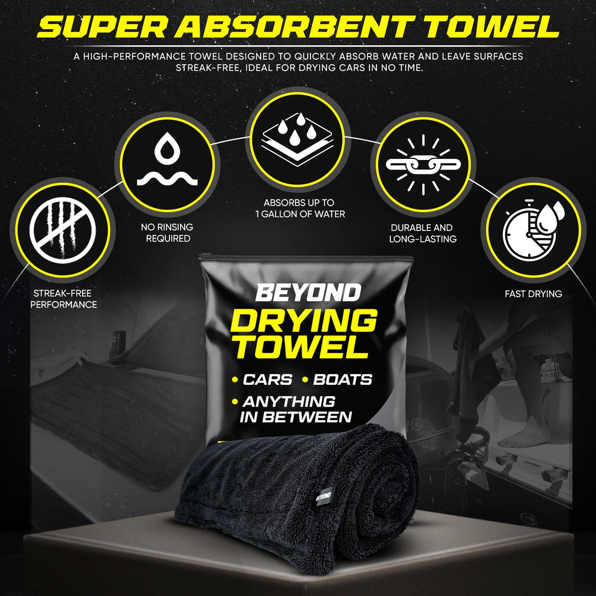 Beyond Drying Towel - Super Absorbent Large Premium Microfiber Towel - Get Tight Gear