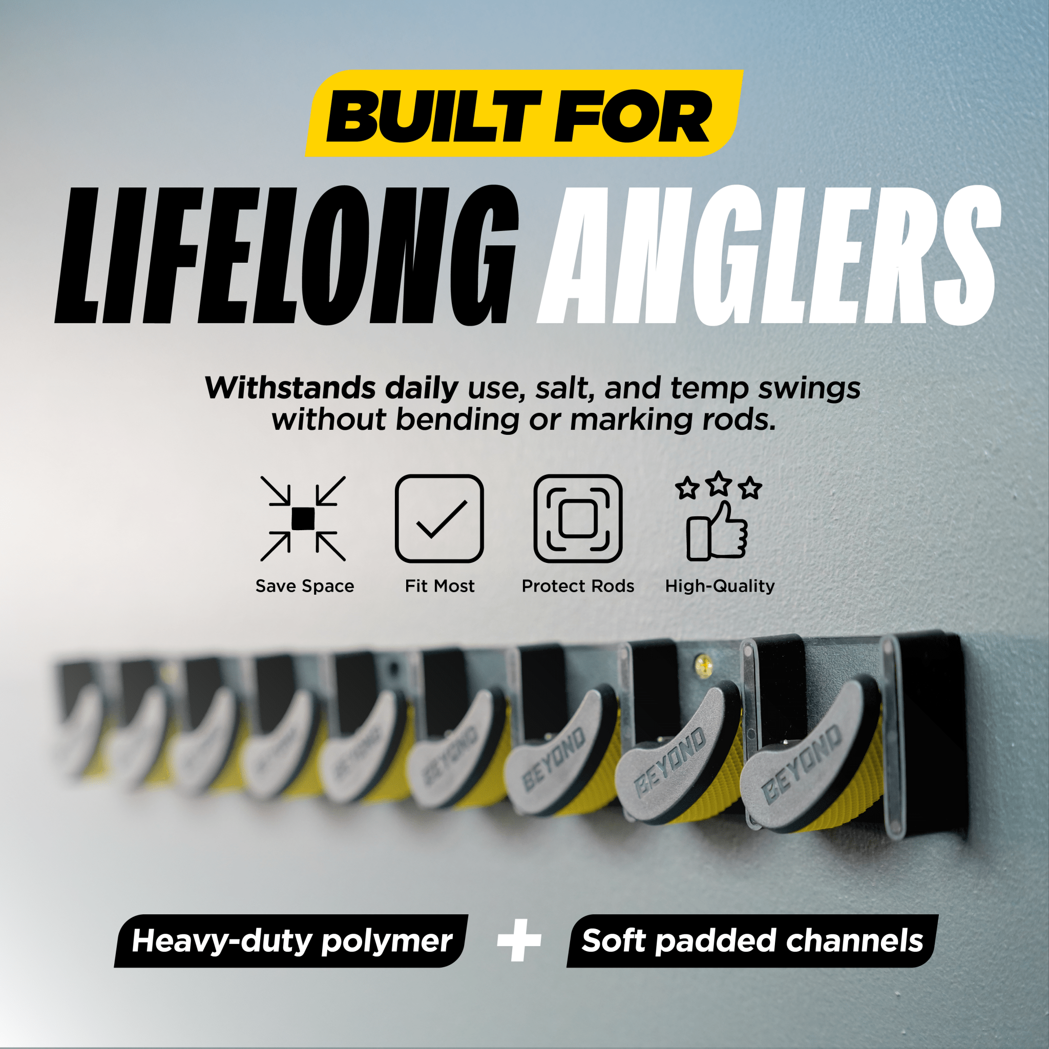 Beyond Fishing GripLock Vertical Fishing Rod Rack - Get Tight Gear