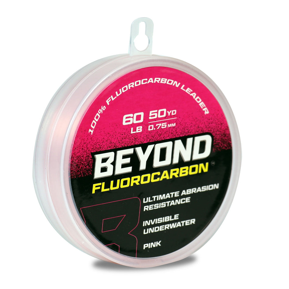 Beyond Fluorocarbon Leader Material 50YD - Pink Or Clear - Get Tight Gear