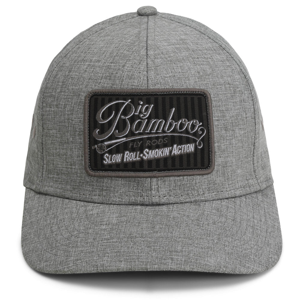 Big Bamboo Fly Rod Heathered 6 - Panel Fly Fishing Patch Cap - Get Tight Gear