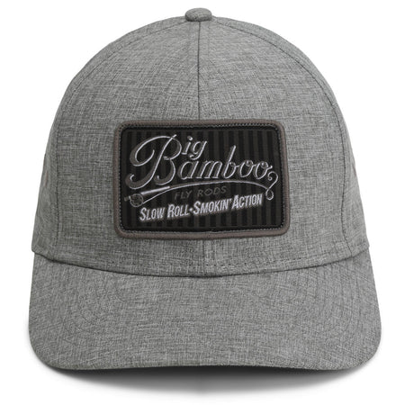 Big Bamboo Fly Rod Heathered 6 - Panel Fly Fishing Patch Cap - Get Tight Gear