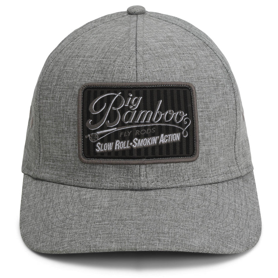 Big Bamboo Fly Rod Heathered 6 - Panel Fly Fishing Patch Cap - Get Tight Gear