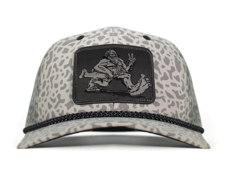 Bigfoot Bass Squatch Fishing 6 - Panel Rope Cap - Get Tight Gear