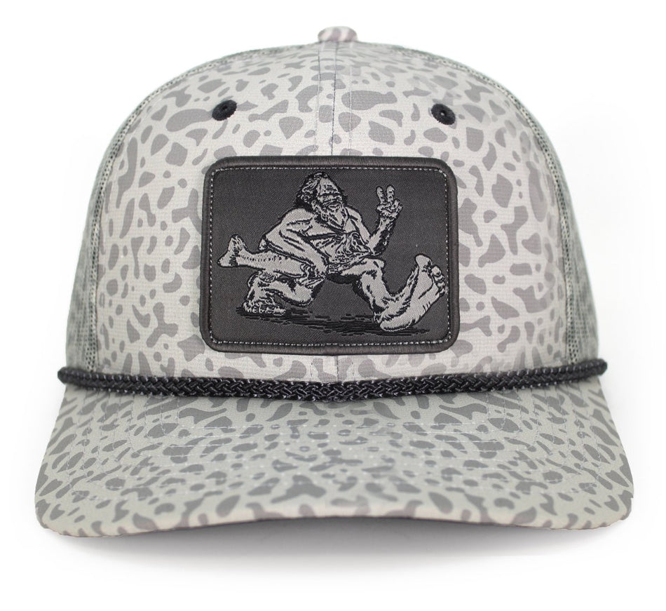 Bigfoot Bass Squatch Fishing 6 - Panel Rope Cap - Get Tight Gear
