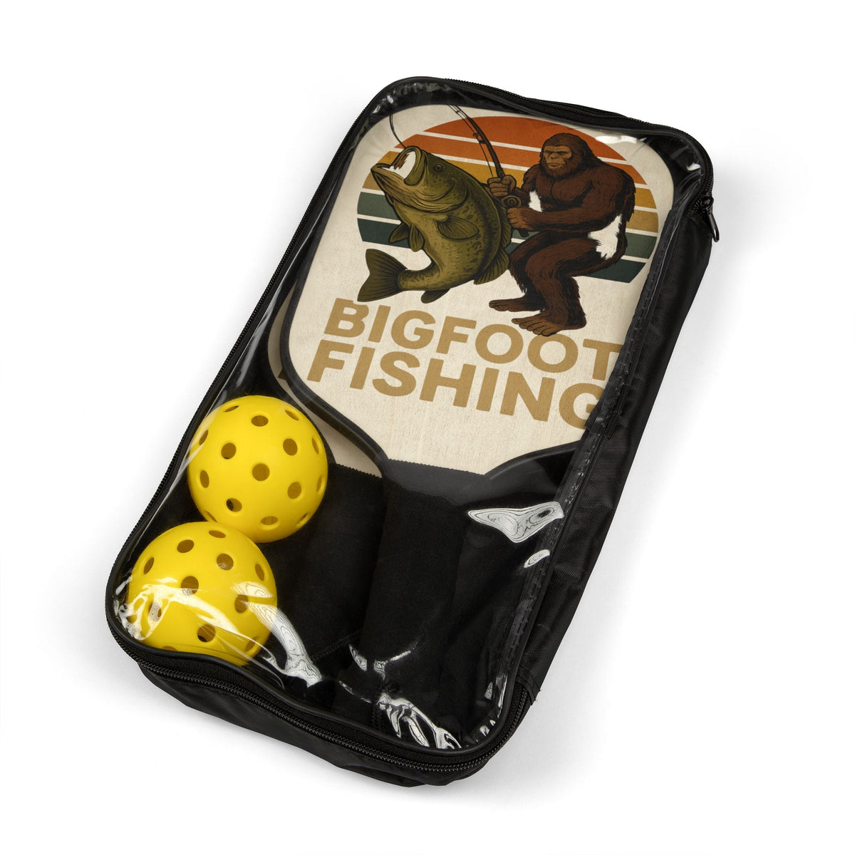 Bigfoot Fishing Pickleball Paddle Set - Fun Outdoor Sports Gear - Get Tight Gear